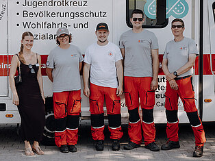 Das Team vom Roten Kreuz auf dem Sommerfest der Kinderklinik